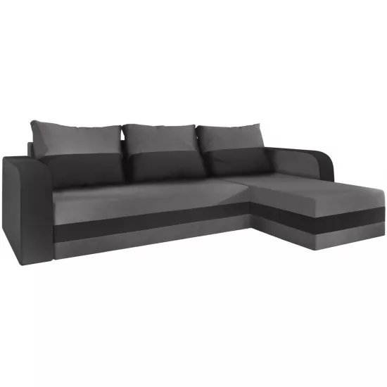 Canapea de colț Space Meble Hewlet Bis, Sawana 21/Sawana 05 (Gray/Dark Gray)