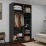 Dulap glisant Nex Home 1 Oglinda + 1 PAL (100x220x60), Antracit