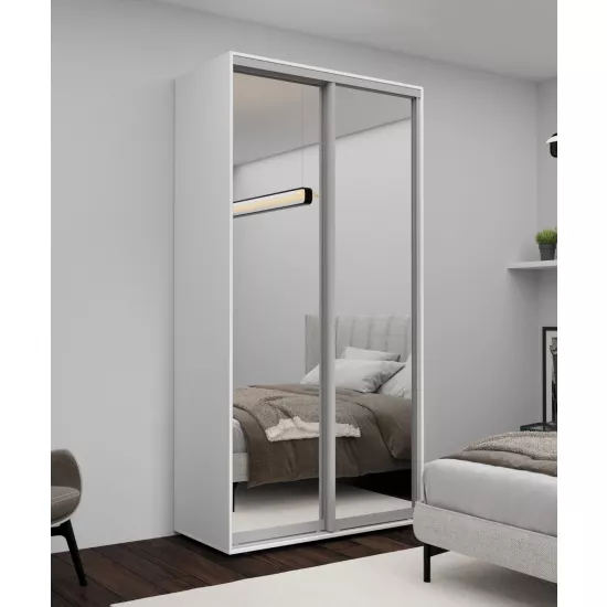 Dulap glisant Nex Home Mirror (120x240x60), White