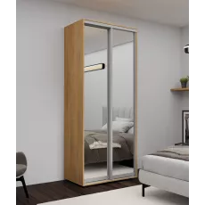 Dulap glisant Nex Home Mirror (100x220x60), Sonoma