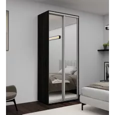 Dulap glisant Nex Home Mirror (100x220x60), Carbon