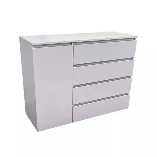 Comodă Magnus Grand 1D4S (120 cm), White