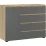 Comodă Magnus Grand 1D4S, 120x45x92 cm, Stejar Kraft Auriu / Grafit Gri