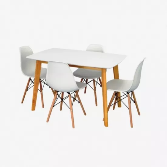 Set de mobilă Eva COOPER White/Bella beech + 4 LC-021 White