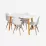 Set de mobilă Eva COOPER White/Bella beech + 4 LC-021 White