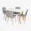 Set de mobilă Eva COOPER White/Bella beech + 4 XR-154Wo Light grey3