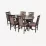 Набор мебели Eva HV-24V Chocolate + 6 Deepa R Chocolate/Ekea12 Dark Brown