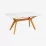 Set de mobilă Eva Raffles Rectangular White/Bella beech + 6 Cameroon White/Bella beech