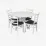 Set de mobilă Eva Raffles Round White + 4 COCO White/NV-10WP Grey