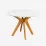 Set de mobilă Eva Raffles Round White/Bella beech + 4 LC-021 White