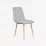 Set de mobilă Eva Raffles Round White/Bella beech + 4 XR-154Wo Light grey 3