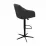 Scaun Decoprim Santi Bar, rotativ la 360 grade, Platin