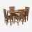 Набор мебели Eva Gloria Burnish oak + 4 Deepa R Burnish oak/Ekea12 Dark Brown