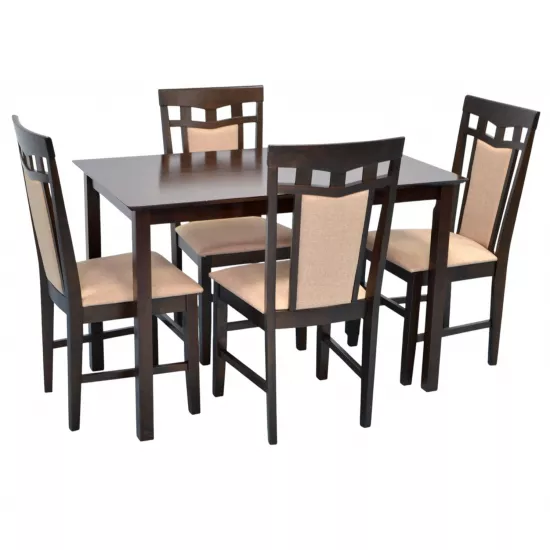 Set de mobilă Eva Gloria Chocolate + 4 Deepa R Chocolate/NV-3WP