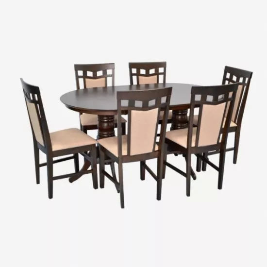 Set de mobilă Eva HV-24V Chocolate + 6 Deepa R Chocolate/NV-3WP