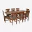 Набор мебели Eva HV-27V Burnish oak + 8 Deepa R Burnish oak/Ekea12 Dark Brown