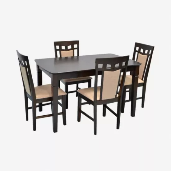 Set de mobilă Eva HV-27V Chocolate + 4 Deepa R Chocolate/NV-3WP