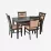 Set de mobilă Eva HV-27V Chocolate + 4 HV-3167 Chocolate/NV-3WP Brown