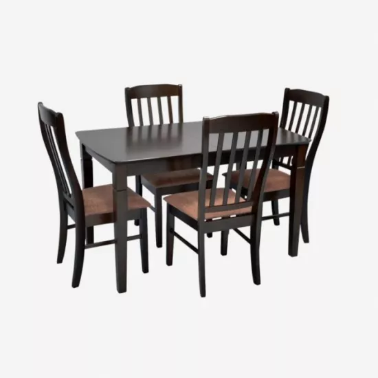 Set de mobilă Eva HV-27V Chocolate + 4 Wenyi Chocolate/F-789 Brown