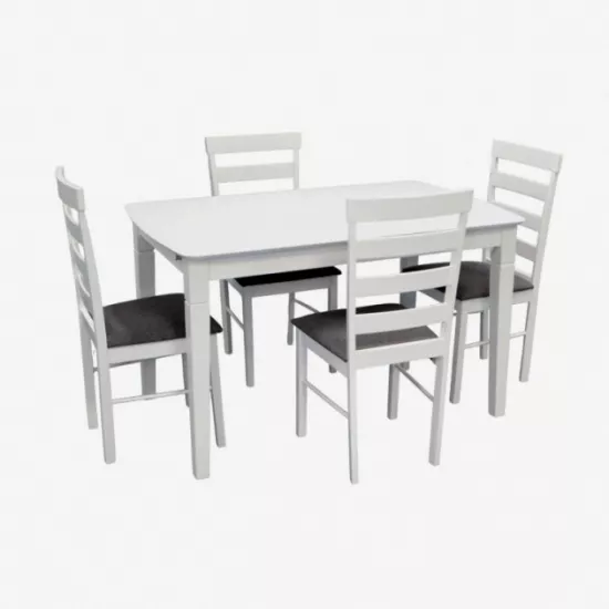 Set de mobilÄ? Eva HV-27V White + 4 GLORIA White/NV-10WP Grey