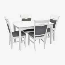 Set de mobilă Eva HV-27V White + 4 HV 3167 White/NV-10WP Grey