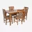 Набор мебели Eva HV-29V Burnish + 4 Deepa R Burnish/Ekea12 Dark Brown