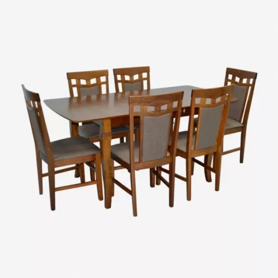 Set de mobilă Eva HV-29V Burnish + 6 Deepa R Burnish/Ekea12 Dark Brown