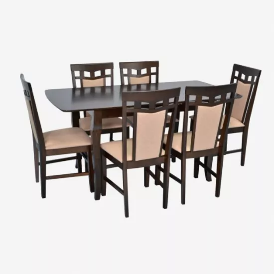 Set de mobilă Eva HV-29V Chocolate + 6 Deepa R Chocolate/NV-3WP