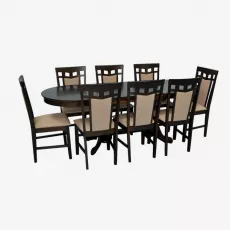 Set de mobilă Eva HV-31N Chocolate + 8 Deepa R Chocolate/NV-3WP