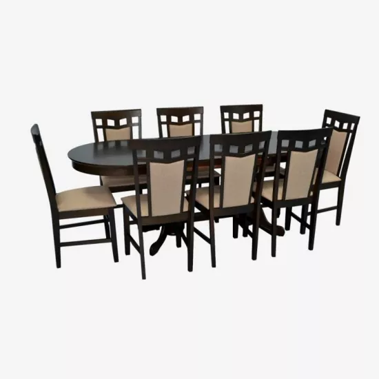 Set de mobilă Eva HV-31N Chocolate + 8 Deepa R Chocolate/NV-3WP