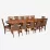 Набор мебели Eva HV-33V Burnish oak + 12 Deepa R Burnish oak/Ekea12 Dark Brown
