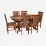 Набор мебели Eva HV-33V Burnish oak + 6 Deepa R Burnish oak/Ekea12 Dark Brown