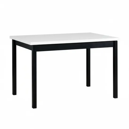 Стол обеденный Drewmix Max 10, 120x70 см раскладной, Alb/Negru