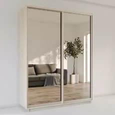 Dulap glisant Garant Standart, 120x220x45 cm, 2 oglinzi, White Сraft Oak