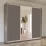Dulap glisant Garant Standart, 200x220x60 cm, 1 oglindă + 2 PAL, Grafit
