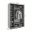 Dulap glisant Garant Standart, 150x220x60 cm, 1 PAL + 1 oglindă, Satin