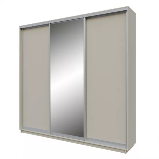 Dulap glisant Garant Standart, 190x220x60 cm, 2 PAL + 1 oglinda, Satin
