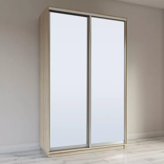 Dulap glisant Garant Standart, 180x240x60 cm, 2 oglinzi, Sonoma oak