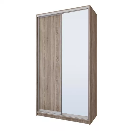 Dulap glisant Garant Standart, 180x240x60 cm, 1 oglindă + 1 PAL, Sonoma Truffle Oak