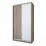 Dulap glisant Garant Standart, 180x240x60 cm, 1 oglindă + 1 PAL, Sonoma Truffle Oak
