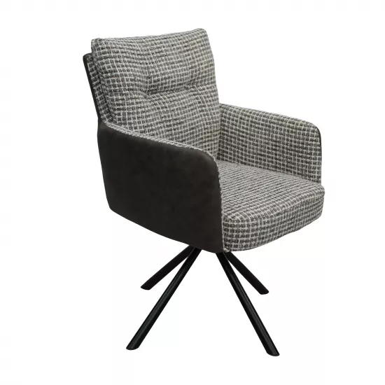 Scaun Decoprim Santo, rotativ la 360 grade, Dark Brown