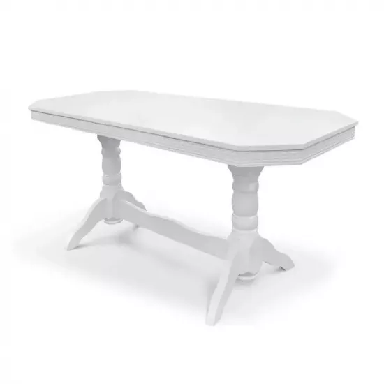 Masă pentru bucătărie Pavlyk Bukovel 200(+40)х100cm, White