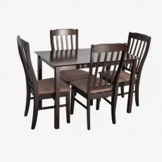 Set de mobilă Eva GLORIA Chocolate + 4 Wenyi Chocolate/Ekea12 Dark Brown