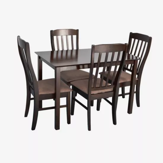 Set de mobilă Eva GLORIA Chocolate + 4 Wenyi Chocolate/Ekea12 Dark Brown