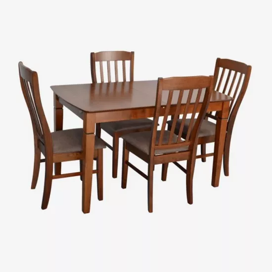 Набор мебели Eva HV-27V Burnish oak + 4 Wenyi Burnish oak/Ekea12 Dark Brown