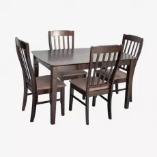 Set de mobilă Eva HV-27V Chocolate + 4 Wenyi Chocolate/Ekea12 Dark Brown