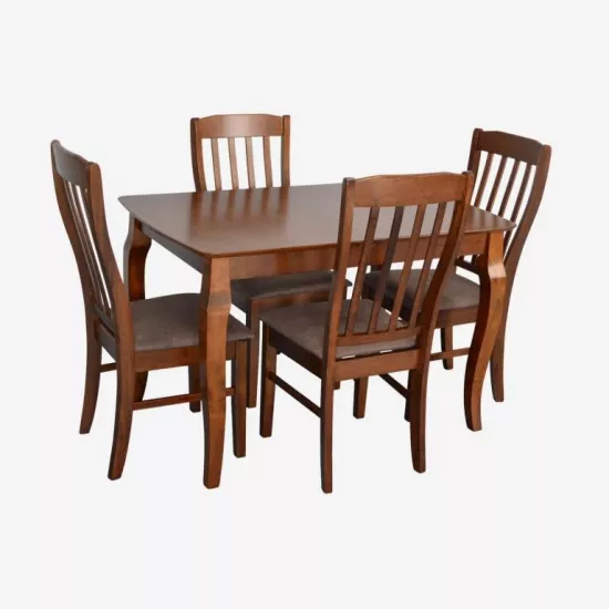 Набор мебели Eva HV-29V Burnish oak + 4 Wenyi Burnish oak/Ekea12 Dark Brown