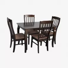 Set de mobilă Eva HV-29V Chocolate + 4 Wenyi Chocolate/Ekea12 Dark Brown