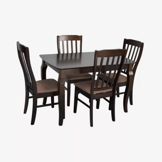 Set de mobilă Eva HV-29V Chocolate + 4 Wenyi Chocolate/Ekea12 Dark Brown