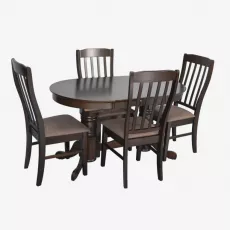 Set de mobilă Eva HV-31N Chocolate + 4 Wenyi Chocolate/Ekea12 Dark Brown